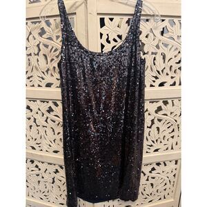 Designer Laundry Sleeveless Mini Blue Vintage Sequin Dress Size 2